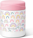 Fimibuke Insulated Kids Food Jar, 12 OZ BPA FREE Wide Mouth Stainless Steel Vacuum Thermos for Hot Cold Food for School Travel Leakproof Toddler Boy Girl Lunch Container Snack Cup for Fruits Veg Soup by TinyTreasures Baby Boutique