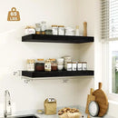 Heimlove 12" Deep Floating Shelves Black,Over Toilet Long Wall Mounted Modern Farmhouse 36 inches,Wall Shelves with Invisible Brackets for Bedroom, Bathroom, Living Room, Kitchen, Set of 1 by CozyNest Decor