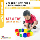 Discovery Toys Measure UP! Cups | Educational Stacking & Nesting 12 Piece Numbered Set| Kid-Powered Learning | STEM Toy Early Math Childhood Development 12 Months and Up by TinyTreasures Baby Boutique