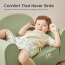 Tiny Land 2-in-1 Foldable Kids Couch with Pockets – Soft Thick Toddler Sofa, Lounger Couch, Convertible Kids Chair for Playroom, Bedroom or Living Room, Gift for Boys & Girls(Green) by CozyNest Decor