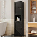 67" Tall Bathroom Storage Cabinet, Narrow Metal Floor Cabinet with 2 Doors and Adjustable Shelves, Freestanding Metal Locker for Laundry, Kitchen, Dining Room by CozyNest Decor