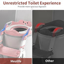 Potty Training Seat, Upgrade 2 in 1 Potty Training Toilet for Toddler, Toddler Toilet Seat for Boys Girls with Splash Guard, Anti-Slip Pad and Step Stool (Pink) by TinyTreasures Baby Boutique