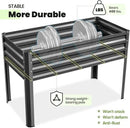 KING BIRD Large Raised Garden Bed with Legs Galvanized Elevated Planter Box 48×24×30 in for Backyard, Patio, Balcony, 400lb Capacity, Dark Grey by GreenHaven Gardens