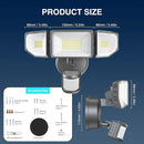85W LED Security Lights Motion Sensor Light Outdoor, 8500LM Dusk to Dawn, IP65 Waterproof, 6500K, 3 Head Motion Detected Flood Light, Floodlight for Outside, Garage, Yard, Porch (Black) by GreenHaven Gardens