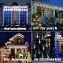 Aokudoni Christmas Lights Outdoor, Upgraded 16 inch /40cm Meteor Shower Lights 8 Tube Falling Rain Light Icicle String Lights for Xmas Tree New Year Party Wedding Decorations, UL Plug, White by GreenHaven Gardens