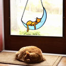 BOXCASA Sleeping Cat Stained Glass Windown Hanging,Orange Cat on Moon Beautiful Handcrafted Sun Catcher Gifts for Daughter,Mothers Day,Christmas and Cat Lover by GreenHaven Gardens