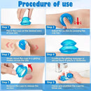 3Pcs Cupping Therapy Set-Professional Silicone Cupping, Suitable for Facial Body Massage/Deep Myofascial Release/Pain Relief/Muscle Relaxation & More (Blue,3pcs) by CozyNest Decor
