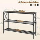 Hoctieon Industrial Console Table, 3 Tier Entryway Table, Hallway Table, Narrow Sofa Table with Shelves, Entrance Table for Entryway, Living Room, Foyer, Hallway, Office, Grey by CozyNest Decor