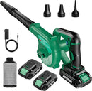 K I M O. Cordless Leaf Blower Vacuum Combo, 3 Nozzles&3 Modes for Inflation & Deflation, 20000RPM 150MPH Variable High Speed, 20Inch Extended Tube, 2 Pack 20V Battery Powered Leaf Blower for Lawn Care by GreenHaven Gardens
