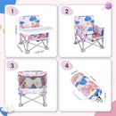 Portable Baby Booster Seat with Tray, Toddler Booster seat for Dining, Camping, Travel, Baby Beach Chair 6 Months to 3 Years Old Indoor Outdoor Use CH2408 by TinyTreasures Baby Boutique