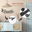 Family Signs Metal Wall Decor, Oppro Family Is Everything Word Sign with Butterfly for Home Decor, Black Art Plaque Letters for Living Room, Dining Room Bedroom Housewarming Mother's Day Father's Day Gift , 17”x6.3” by CozyNest Decor