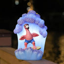 Pink Flamingos for Yard-Garden Statues Solar Outdoor Decor - Surfing Hawaii Beach Yard Art Light up Sea Wave Decor for Patio Lawn Yard by GreenHaven Gardens
