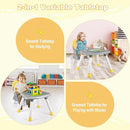 HONEY JOY 8 in 1 Baby High Chair, Convertible Highchair for Babies and Toddlers/Table and Chair Set/Building Block Table/Booster Seat/Stool/Toddler Chair with Safety Harness(Yellow) by TinyTreasures Baby Boutique
