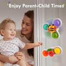 ALASOU 3PCS Pop Suction Cup Spinner Toys for 1 Year Old Boy Girl|Novelty Spinning Tops Toddler Toys Age 1-2|Sensory Baby Bath Toy for Toddlers 1-3|12 18 Months Boy Birthday Gift for Infant by TinyTreasures Baby Boutique