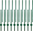 ARIFARO Sturdy Duty Metal Fence Posts 6 Feet assemblable,Pack of 10,No Digging Garden U Post for Wire Fencing Steel Poles for Yard, Outdoor by CozyNest Decor