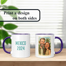 Personalized Coffee Mug, Custom Photo Caricature Gift, Funny Customized Coffee Gift for Men & Women, Custom Mugs with Pictures, Navy 11oz Father's Day Mug by TinyTreasures Baby Boutique