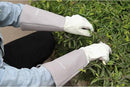 HANDLANDY Long Gardening Gloves for Men & Women, Thorn Proof Rose Pruning Gloves Leather Gauntlets Garden Glove Yard Work Glove (Medium, Grey) by GreenHaven Gardens