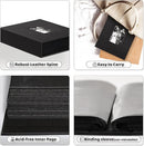 Popotop Photo Album 4x6 100 Pockets with Leather Hardcover Cover, Small Photo Album Holder Book with 50Pcs Pages for Family Travel Wedding Baby Gifts by TinyTreasures Baby Boutique