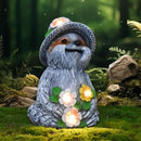 Solar Garden Outdoor Statues Adorable Sloth Figurine Lights with 4 LEDs, Ideal Garden Decor for Lawn, Patio, Balcony and Yard. Exquisite Lawn Ornament and Unique Gifts for Mom and Grandma by GreenHaven Gardens