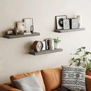 BAMEOS Floating Shelf,Wall Shelf,Decor Wall Mounted Shelves,Hanging Shelf Set of 3,L24xW6 for Bathroom Kitchen Living,Kitchen,Room Bedroom Storage,Walnut by CozyNest Decor