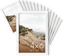 HAUS AND HUES 4x6 White Metal Picture Frames - Bulk Frames 4X6 - Features Premium Aluminum, Vertical Hanging, Easel Back for Tabletop, Home, Office (4x6 in, White, Set of 15) by CozyNest Decor