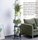 COPREE 2-tier Hanging Plant Stand, Space-Saving Iron Planter Shelves Flower Pot Organizer Rack Multiple Flower Pot Display Holder Shelf Indoor Outdoor Heavy Duty Planter Shelving Unit by GreenHaven Gardens