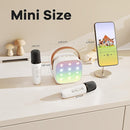 YLL Mini Karaoke Machine for Kids Adults, Portable Bluetooth Speaker with 2 Wireless Microphones,Toys Birthday Gifts for Girls 3, 4, 5, 6, 7, 8, 9, 10, 11, 12+ Years Old Toddler Teens(White) by TinyTreasures Baby Boutique