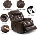 Power Lift Recliner Chair for Elderly Breathable Leather Recliner Chair with Massage and Heat for People Limited Mobility,2 Cup Holders,Electric Stand Assist,USB Ports,Gifts for Family (Brown) by CozyNest Decor