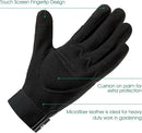 COOLJOB Thorn Proof Garden Gloves with Touchscreen Fingers for Men, Rose Pruning Work Gloves with Palm Cushion for Gardener, Farmer and Landscaper (Black 1 Pair Medium) by GreenHaven Gardens