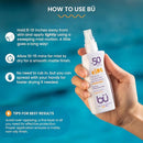 BU SPF 50 Fragrance Free Kids Sunscreen Spray for Face and Body, TSA Travel Size Sunscreen, Clear Non Aeorsol Spray, Non Greasy, Water Resistant and Oil Free, 3.3 oz and 1 oz (2-Piece Bundle) by TinyTreasures Baby Boutique