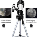 Telescopes, Telescope for Kids and Adults Beginners, 70mm Aperture 400mm Focus Length Refractor Travel Telescope with AZ Mount for Observe The Moon and Landscape (White) by TinyTreasures Baby Boutique