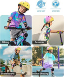Kids Bike Helmet and Pads Set for Ages 2–14, CPSC Certified Adjustable Helmet with Knee Elbow Wrist Guards, for Skateboard, Scooter, Skating, Rollerblading, Multi-Sport Protective Gear by TinyTreasures Baby Boutique