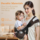 Baby Carrier Newborn to Toddler-Adjustable Baby Sling Carrier,Toddler Carrier for 25-60lbs,Comfortable Baby Sling for Hands-Free Carrying (Dark Brown Leopard Print) by TinyTreasures Baby Boutique