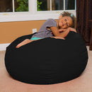 Posh Creations Bean Bag Chair for Kids, Teens, and Adults Includes Removable and Machine Washable Cover, Solid Black, 38in - Large by TinyTreasures Baby Boutique