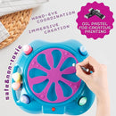 Spin Art Machine Variable Speed, Battery Operated Spinner - Paint Spinner with Splatter Guard, Washable Paint, Spin Art Kit, Art Design Card, Stem Toys, Kid Arts and Crafts, Girls Boys by TinyTreasures Baby Boutique