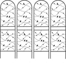 Metal Garden Trellis Rustproof Trellis for Climbing Plants Outdoor Flower Support Bird Deco (Black-4 Pack, 71"x19.7") by GreenHaven Gardens