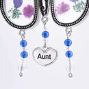 Laraine Butterfly Suncatcher with Pressed Flower Wings Mom Mother's Day Butterfly Glass Wind Chime Ornament Charm with Metal Heart Gifts for Mom Grandma Aunt Birthday (Purple Aunt (with Free Hook)) by GreenHaven Gardens