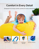 Belkin SoundForm Mini - Wireless Bluetooth Kids Headphones, 30H Battery, 85dB Safe Volume Limit, Built-in Microphone - Toddler On-Ear Earphones for iPhone, iPad, Fire Tablet, Ideal for School - Blue by TinyTreasures Baby Boutique
