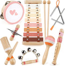 Vanplay Musical Toy for Toddlers 1-3, One 1st Birthday Gifts for Girl 1-2, Wooden Montessori Toy for 2 3 Year Old, Musical Instruments with Xylophone/Drum for Baby Preschool Educational 18+ Months by TinyTreasures Baby Boutique