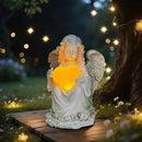 Angel Statues for Garden, Solar Angels for Outside with Glowing Heart & Cemetery Decorations for Grave, Yard Art Patio Balcony & Lawn Ornaments Gifts for Mom Grandma Women by CozyNest Decor