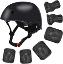 Color Gradient Adjustable Kids' Helmet with Knee & Elbow Pads Set | Multi-Sport Safety Gear for Boys & Girls Ages 5-14 | Skateboarding, Scooters, Roller & Inline Skating, Longboarding by TinyTreasures Baby Boutique