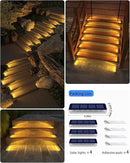 Solar Step Lights for Outside,4 Pack Solar Stair Lights Outdoor Waterproof,Warm White Deck Light Solar Powered Waterproof for Steps,Stairs,Walkway,Sidewalk,Patio,Pathway by GreenHaven Gardens