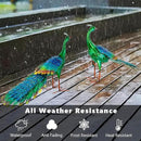 DREAMSOUL Set of 2 Peacock Garden Statues Metal Garden Sculptures & Statues Yard Art Peacock Statue by GreenHaven Gardens