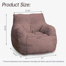 Recaceik Large Bean Bag Chairs, Tufted Soft Stuffed Bean Bag Chair with Filler, Fluffy Lazy Sofa, Imperial Lounger Giant Bean Bag Chair for Bedroom, Living Room, Rufous by CozyNest Decor