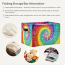 Tie-Dye Rectangular Storage Basket Organizer Bin Shelf Baskets For Clothes Gifts For Home Office Dorm by GreenHaven Gardens