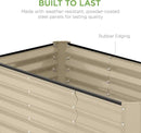 Best Choice Products 4x2x2ft Outdoor Metal Raised Garden Bed, Deep Root Planter Box for Vegetables, Flowers, Herbs, and Succulents w/ 119 Gallon Capacity - Beige by GreenHaven Gardens