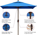 EliteShade USA 10-Year-Non-Fading 6x6Ft Square Market Umbrella Patio Outdoor Table Umbrella with Ventilation, Royal Blue by GreenHaven Gardens