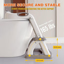 SKYROKU Potty Training Toilet, New Sector-Shape Stabilized Base two in one Toddler Toilet Seat with Splash Guard, Anti Slip Pad, and Step Stool Enamel Grey by TinyTreasures Baby Boutique