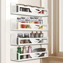 Magnetic Spice Rack for Refrigerator, 4-Pack Metal Seasoning Organizer for Kitchen Storage Organization, Space Saving Magnetic Shelf for Fridge, Pantry, Laundry Room, White by CozyNest Decor