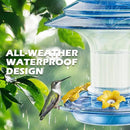 Birdream Hummingbird Feeder for Outdoors Hanging, 20oz Hummingbird Feeders with 5 Bee Guard Feeding Ports & Built-in Ant Moat Brush Leak-Proof for Outside Gifts for Women - Blue by GreenHaven Gardens